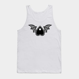 Planchette with Wings - Black on White Tank Top